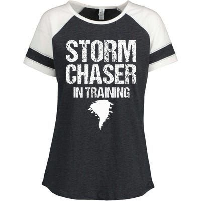 Storm Chaser Chasing Weather Hurricane Tornado Twister Gift Enza Ladies Jersey Colorblock Tee