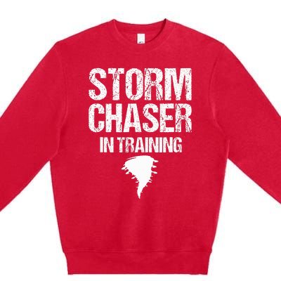 Storm Chaser Chasing Weather Hurricane Tornado Twister Gift Premium Crewneck Sweatshirt