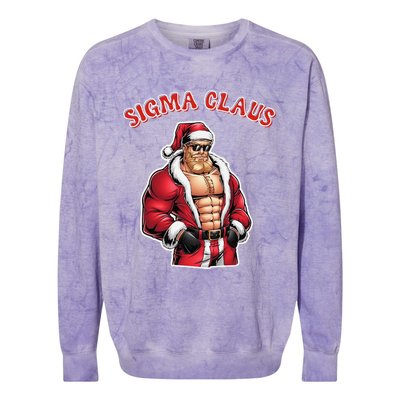 Sigma Claus Cool Santa Funny Christmas Rizz Rizzler Meme Colorblast Crewneck Sweatshirt