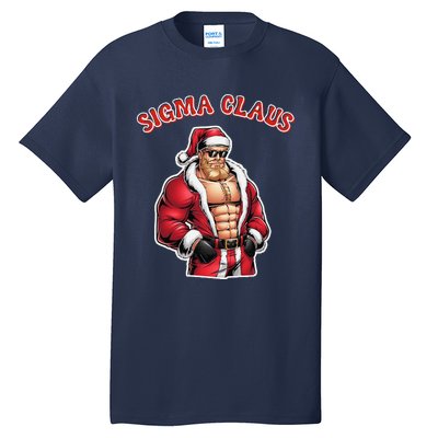 Sigma Claus Cool Santa Funny Christmas Rizz Rizzler Meme Tall T-Shirt