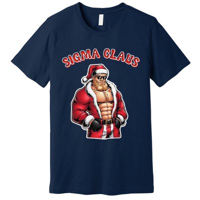 Sigma Claus Cool Santa Funny Christmas Rizz Rizzler Meme Premium T-Shirt