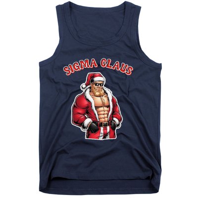 Sigma Claus Cool Santa Funny Christmas Rizz Rizzler Meme Tank Top