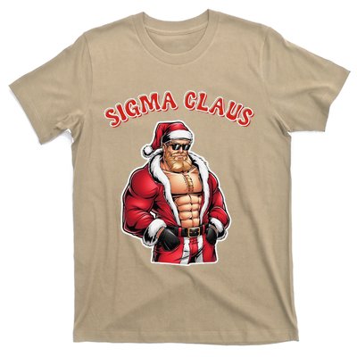 Sigma Claus Cool Santa Funny Christmas Rizz Rizzler Meme T-Shirt