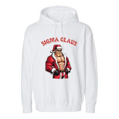 Sigma Claus Cool Santa Funny Christmas Rizz Rizzler Meme Garment-Dyed Fleece Hoodie