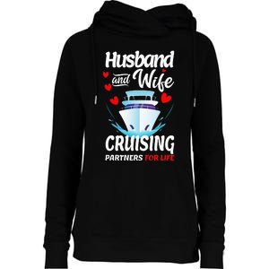 Summer Cruising Cruise Vacation Husband Wife Couple Womens Funnel Neck Pullover Hood