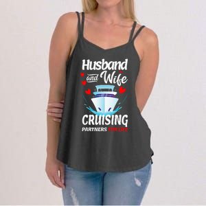 Summer Cruising Cruise Vacation Husband Wife Couple Women's Strappy Tank