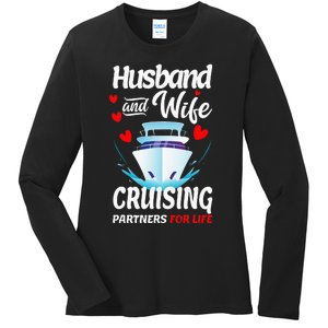 Summer Cruising Cruise Vacation Husband Wife Couple Ladies Long Sleeve Shirt