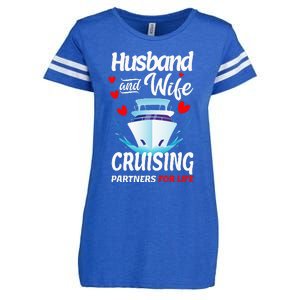 Summer Cruising Cruise Vacation Husband Wife Couple Enza Ladies Jersey Football T-Shirt