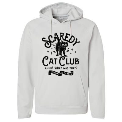 Scaredy Cat Club Ah What Was That Lifetime Member Black Cat Performance Fleece Hoodie