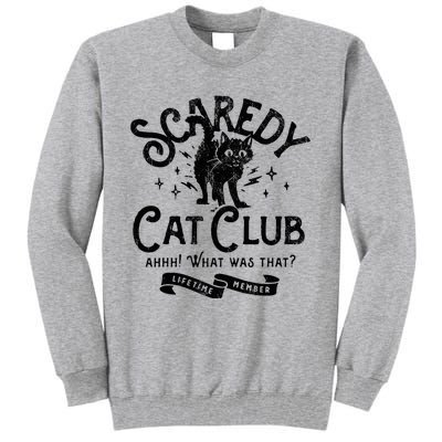 Scaredy Cat Club Ah What Was That Lifetime Member Black Cat Tall Sweatshirt