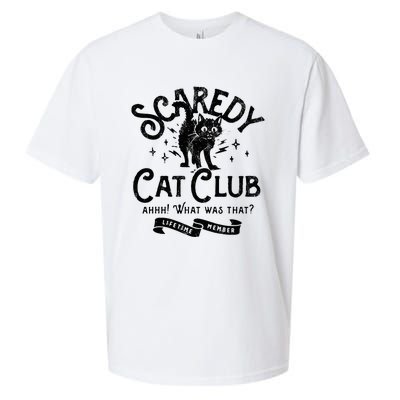 Scaredy Cat Club Ah What Was That Lifetime Member Black Cat Sueded Cloud Jersey T-Shirt