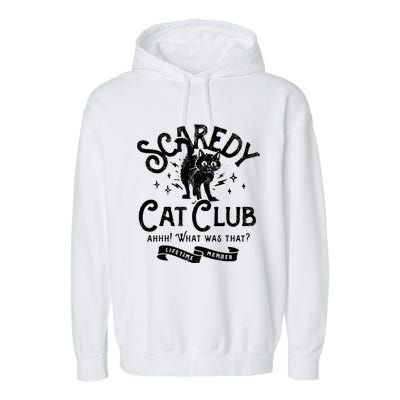 Scaredy Cat Club Ah What Was That Lifetime Member Black Cat Garment-Dyed Fleece Hoodie