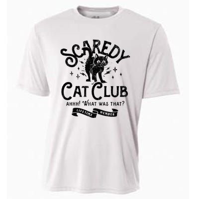 Scaredy Cat Club Ah What Was That Lifetime Member Black Cat Cooling Performance Crew T-Shirt