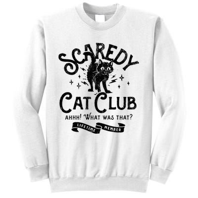 Scaredy Cat Club Ah What Was That Lifetime Member Black Cat Sweatshirt