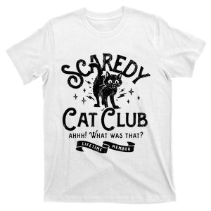 Scaredy Cat Club Ah What Was That Lifetime Member Black Cat T-Shirt