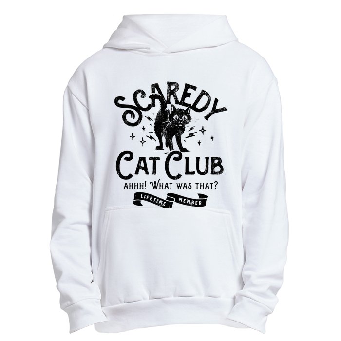 Scaredy Cat Club Ah What Was That Lifetime Member Black Cat Urban Pullover Hoodie