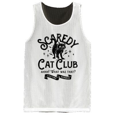 Scaredy Cat Club Ah What Was That Lifetime Member Black Cat Mesh Reversible Basketball Jersey Tank