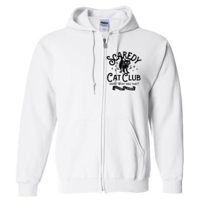 Scaredy Cat Club Ah What Was That Lifetime Member Black Cat Full Zip Hoodie