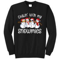 Snowman Christmas Chillin With My Snowmies Ugly Gift Tall Sweatshirt