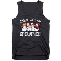 Snowman Christmas Chillin With My Snowmies Ugly Gift Tank Top