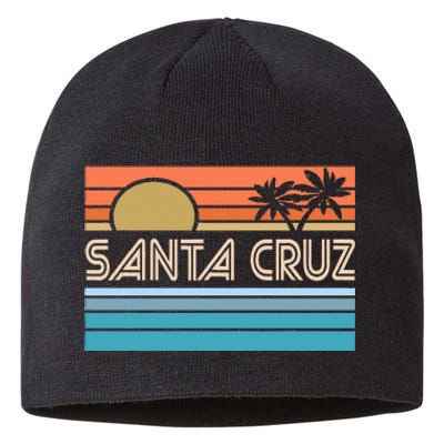 Santa Cruz California Sunset 70s 80s Surfer Summer Sun Sustainable Beanie