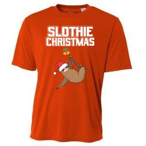 Slothie Christmas Cute Sloth Lover Merry Slothmas Xmas Meaningful Gift Cooling Performance Crew T-Shirt