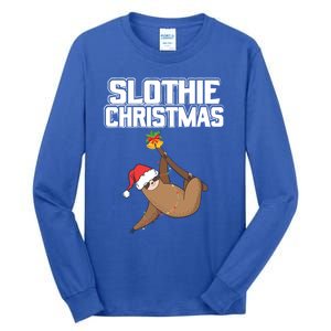 Slothie Christmas Cute Sloth Lover Merry Slothmas Xmas Meaningful Gift Tall Long Sleeve T-Shirt