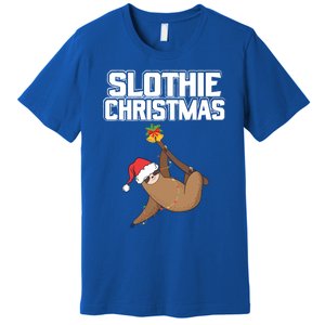 Slothie Christmas Cute Sloth Lover Merry Slothmas Xmas Meaningful Gift Premium T-Shirt