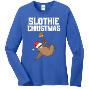 Slothie Christmas Cute Sloth Lover Merry Slothmas Xmas Meaningful Gift Ladies Long Sleeve Shirt