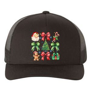 Santa Claus Candy Christmas Tree Coquette Bow Cute Gift Yupoong Adult 5-Panel Trucker Hat