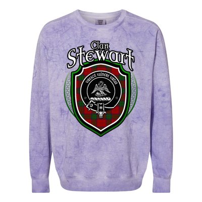 Stewart Clan Crest Scottish Clan Stewart Family Badge Colorblast Crewneck Sweatshirt