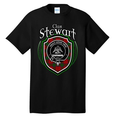 Stewart Clan Crest Scottish Clan Stewart Family Badge Tall T-Shirt