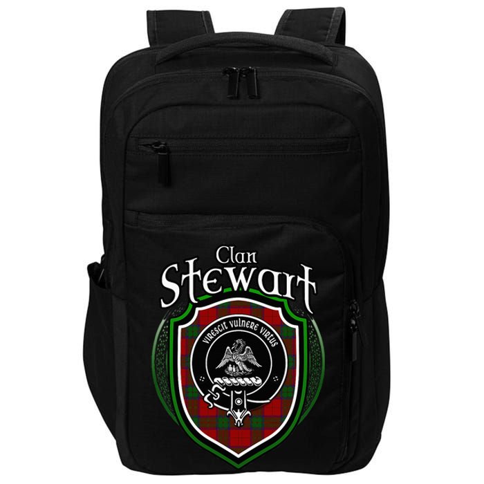 Stewart Clan Crest Scottish Clan Stewart Family Badge Impact Tech Backpack