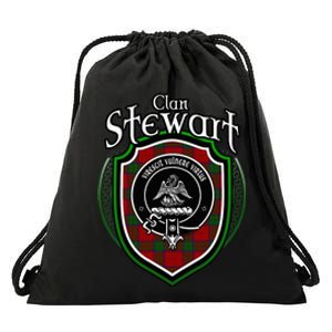 Stewart Clan Crest Scottish Clan Stewart Family Badge Drawstring Bag