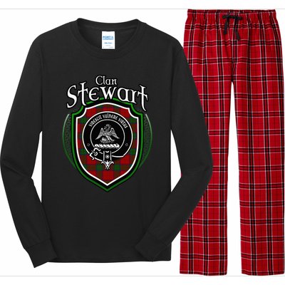 Stewart Clan Crest Scottish Clan Stewart Family Badge Long Sleeve Pajama Set