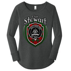 Stewart Clan Crest Scottish Clan Stewart Family Badge Women's Perfect Tri Tunic Long Sleeve Shirt