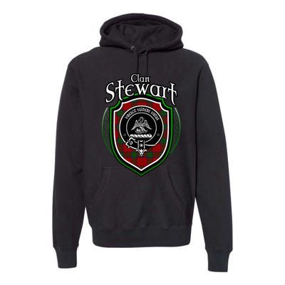 Stewart Clan Crest Scottish Clan Stewart Family Badge Premium Hoodie