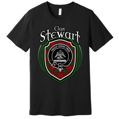 Stewart Clan Crest Scottish Clan Stewart Family Badge Premium T-Shirt