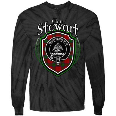 Stewart Clan Crest Scottish Clan Stewart Family Badge Tie-Dye Long Sleeve Shirt