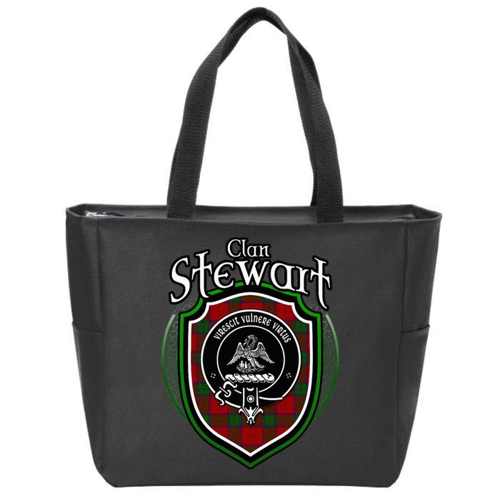 Stewart Clan Crest Scottish Clan Stewart Family Badge Zip Tote Bag