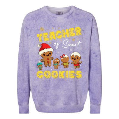 Smart Cookies Christmas Teacher Gift Colorblast Crewneck Sweatshirt