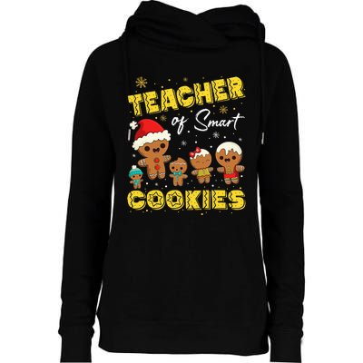 Smart Cookies Christmas Teacher Gift Womens Funnel Neck Pullover Hood