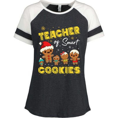 Smart Cookies Christmas Teacher Gift Enza Ladies Jersey Colorblock Tee