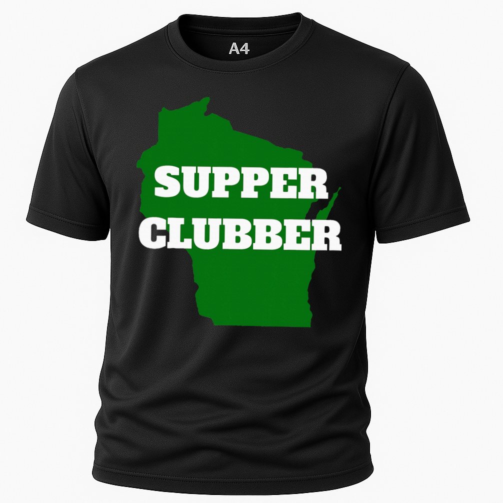 Supper Clubber Club Dining Restaurant Funny Wisconsin Cooling Performance Crew T-Shirt
