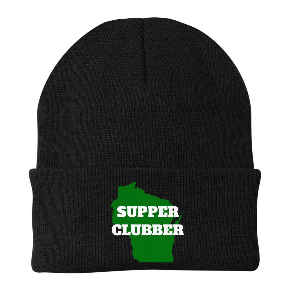 Supper Clubber Club Dining Restaurant Funny Wisconsin Beanie