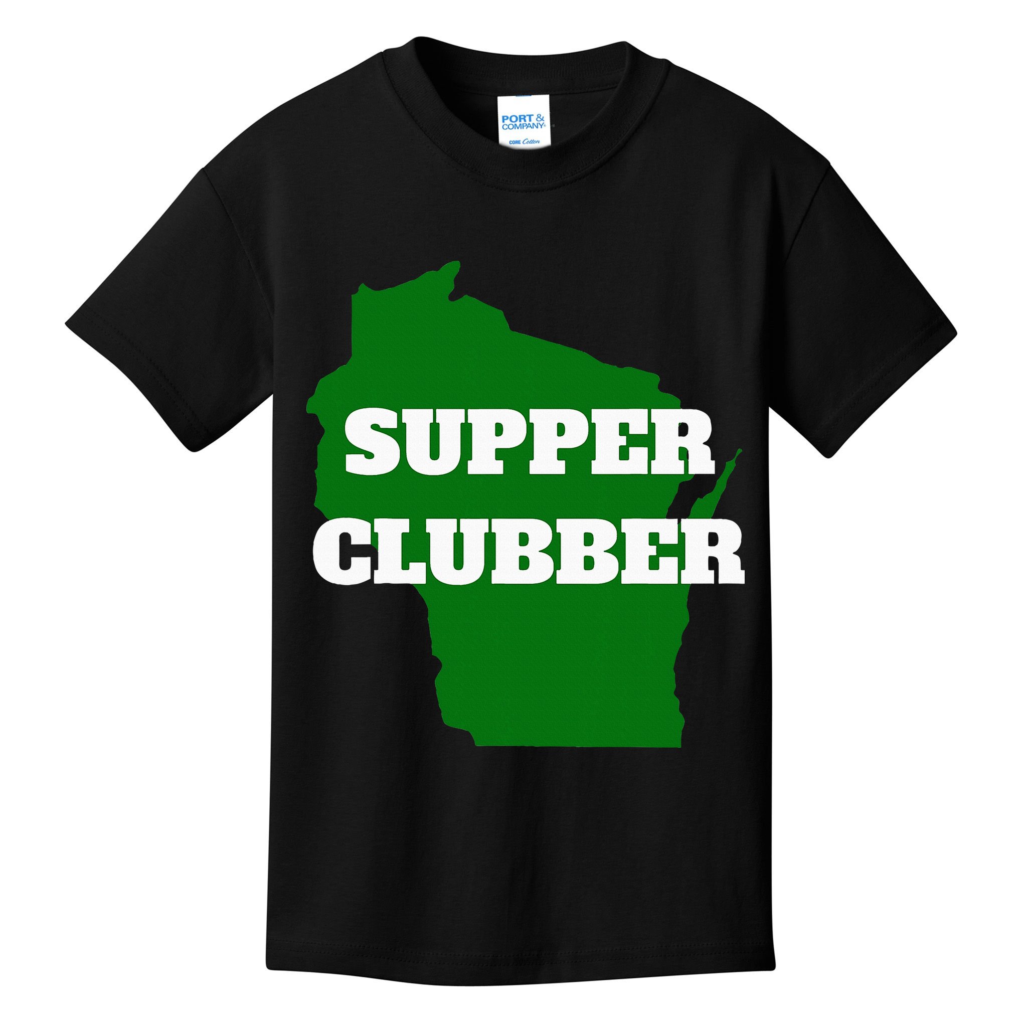 Supper Clubber Club Dining Restaurant Funny Wisconsin Kids T-Shirt