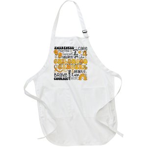 Support Children Childhood Cancer Awareness Full-Length Apron With Pockets