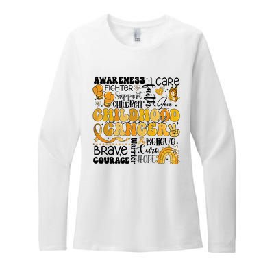 Support Children Childhood Cancer Awareness Womens CVC Long Sleeve Shirt