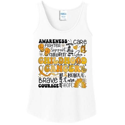 Support Children Childhood Cancer Awareness Ladies Essential Tank