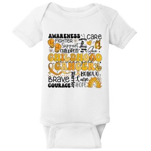 Support Children Childhood Cancer Awareness Baby Bodysuit